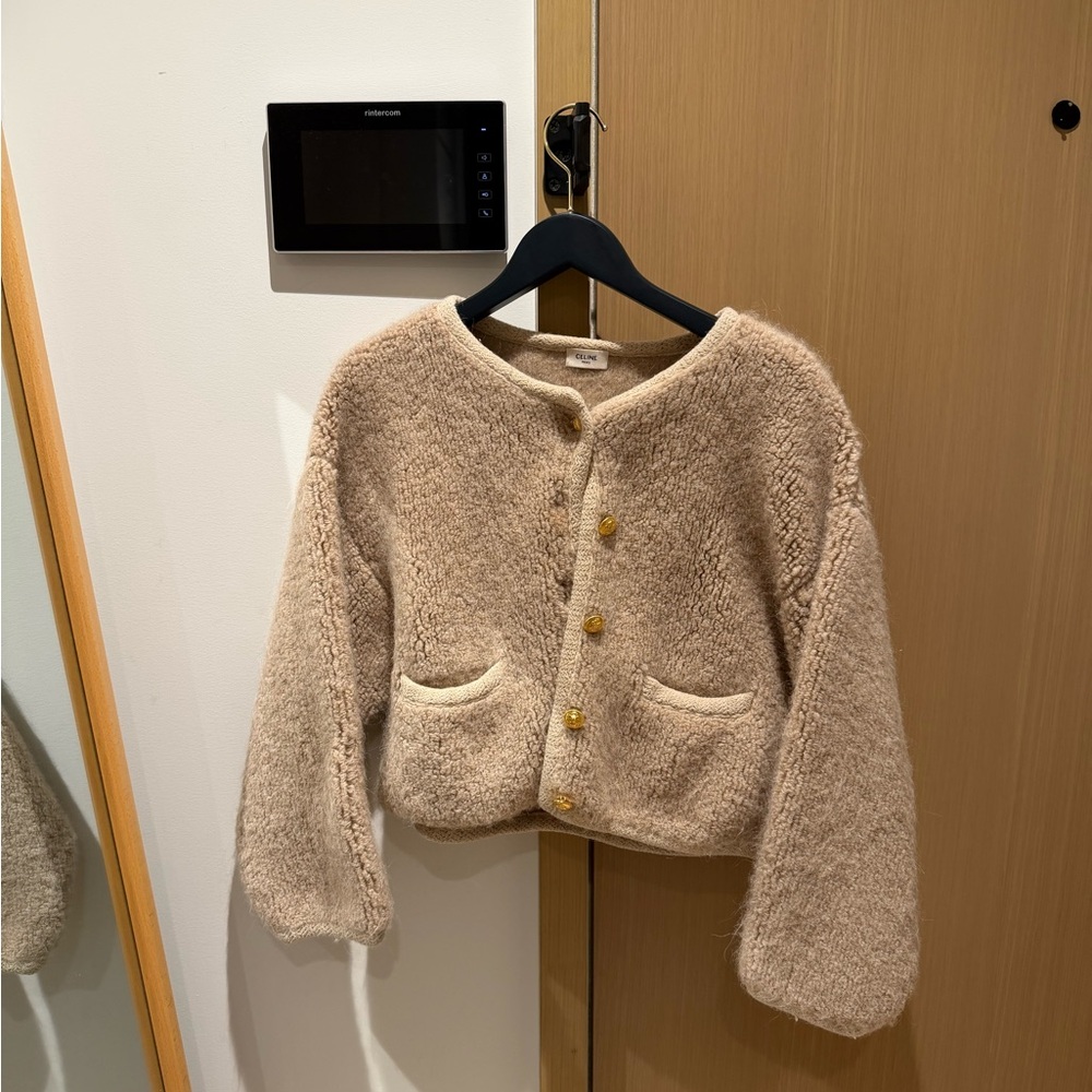 Celine Alpaca Fur Jacket in Brown/Neutral// sold out everywhere